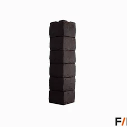 Наружный угол Скол фасадным панелям Fineber, 3D-Facture Тёмно-коричневый - купить в Москве