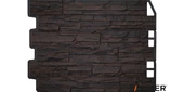 Фасадная панель Fineber, Скол, 3D-Facture Тёмно-коричневый - купить в Москве