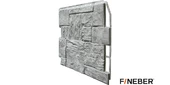 Фасадная панель Fineber, Туф, 3D-Facture Светло-серый - купить в Москве