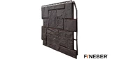 Фасадная панель Fineber, Туф, 3D-Facture Тёмно-коричневый - купить в Москве